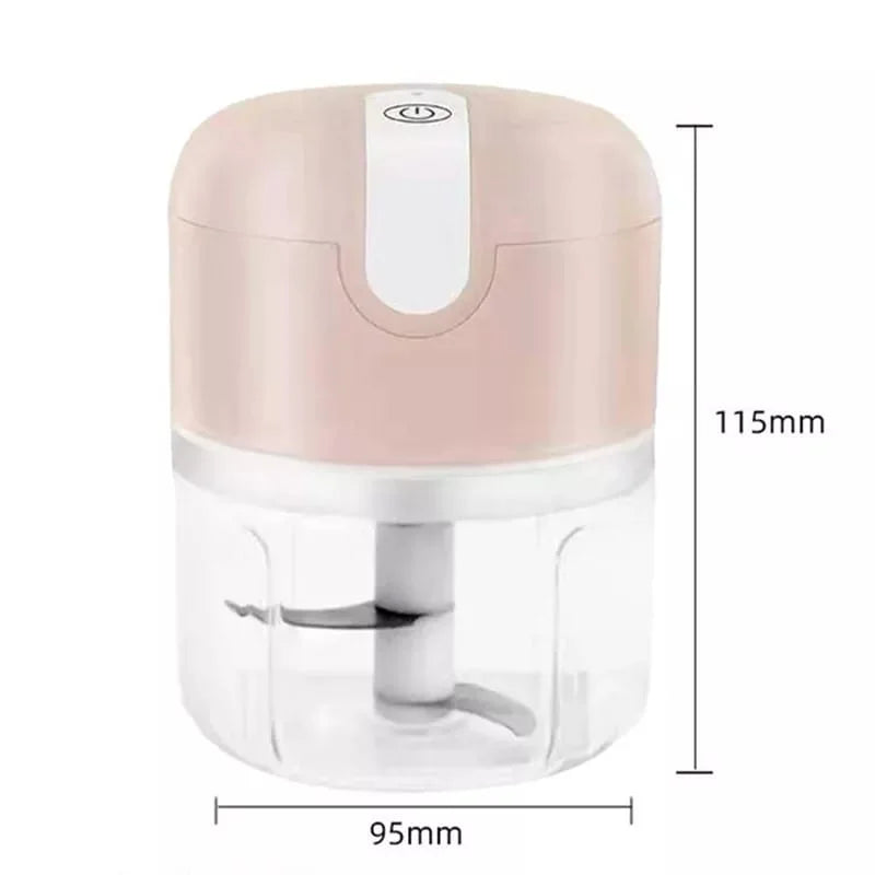 Mini Electric Portable Food Processor 3 Blades USB 250 ml Bivolt