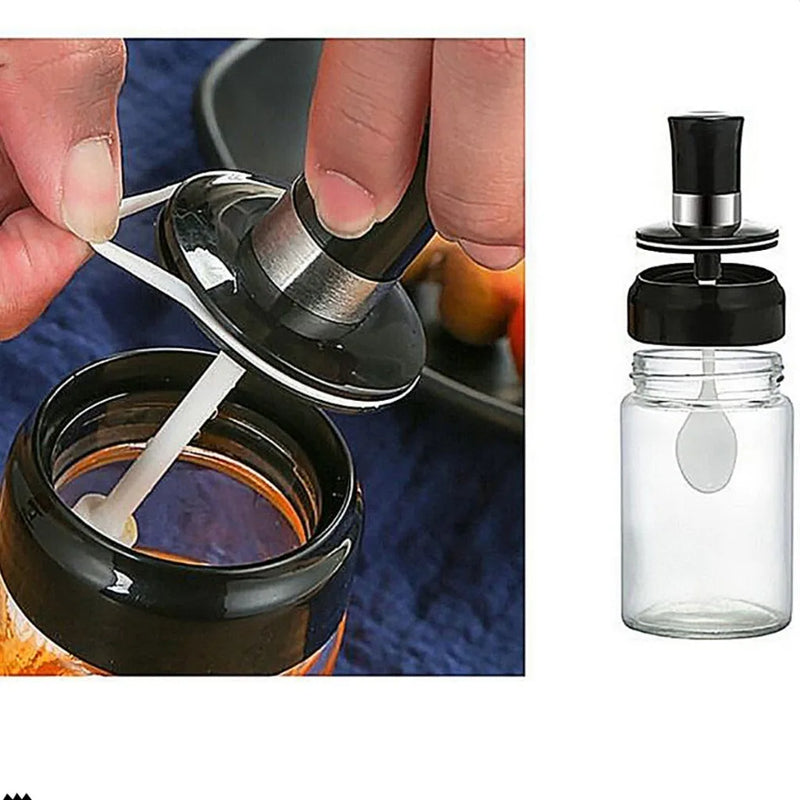 6 Door Seasoning Kit with Sugar Salt Condiment Spoon